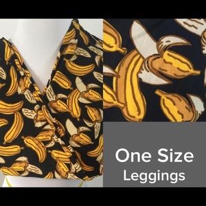 Lularoe OS Banana Print leggings HTF unicorn 🦄